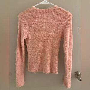 No Boundaries Pink Cowl Neck Sweater
